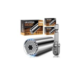 HELEMAN - Universal Socket Set‎ (2 Pack) - Power Drill Adapter Tool Kit